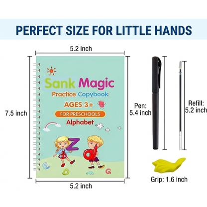 Sank Magic Practice Copybooks (4 books,1 pen,1 grip,10 refills)